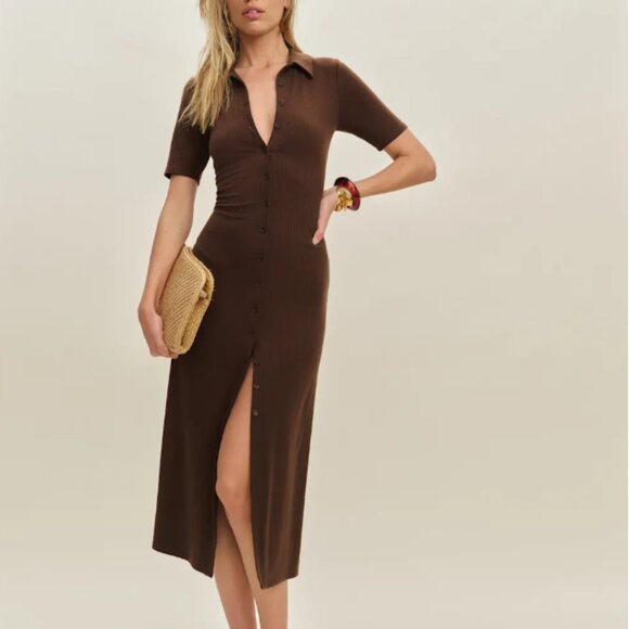 Reformation Dresses & Skirts - Reformation, Aiden Knit Dress, XS Brown
